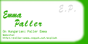 emma paller business card